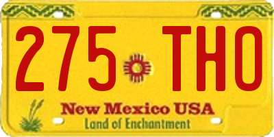 NM license plate 275THO
