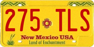 NM license plate 275TLS