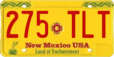 NM license plate 275TLT