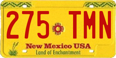 NM license plate 275TMN
