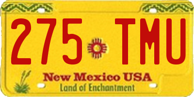 NM license plate 275TMU