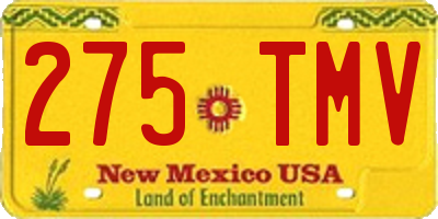 NM license plate 275TMV