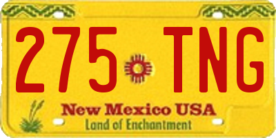 NM license plate 275TNG