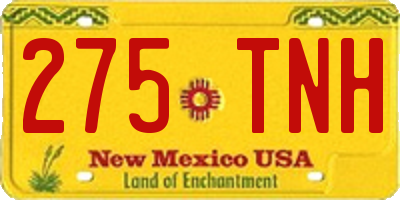 NM license plate 275TNH