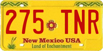 NM license plate 275TNR