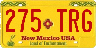 NM license plate 275TRG