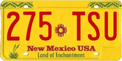 NM license plate 275TSU