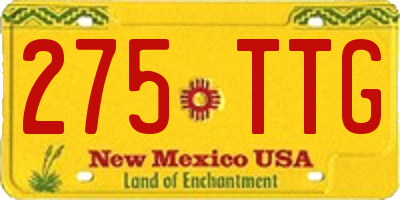 NM license plate 275TTG