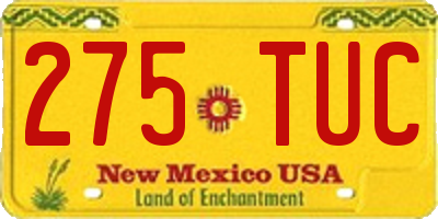 NM license plate 275TUC