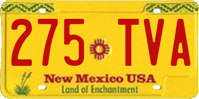 NM license plate 275TVA