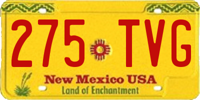 NM license plate 275TVG