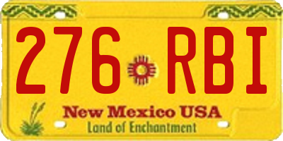 NM license plate 276RBI
