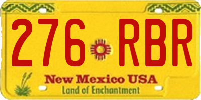 NM license plate 276RBR