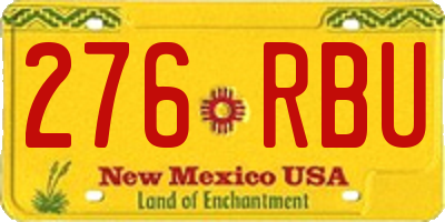 NM license plate 276RBU