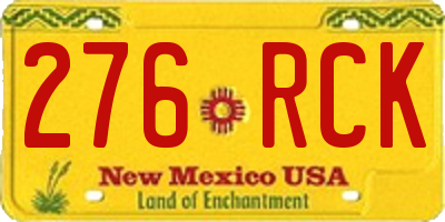 NM license plate 276RCK