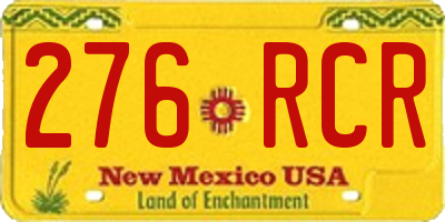 NM license plate 276RCR