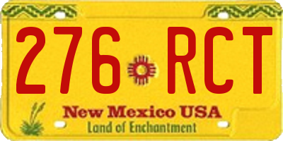 NM license plate 276RCT