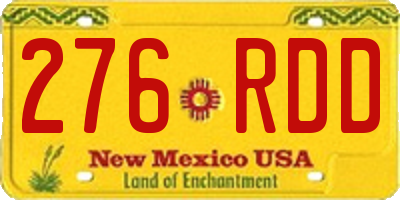 NM license plate 276RDD