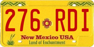 NM license plate 276RDI