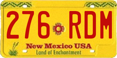 NM license plate 276RDM