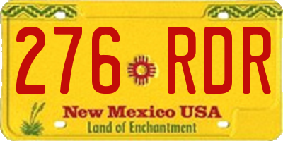 NM license plate 276RDR