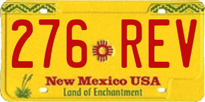 NM license plate 276REV