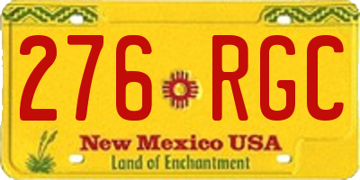 NM license plate 276RGC