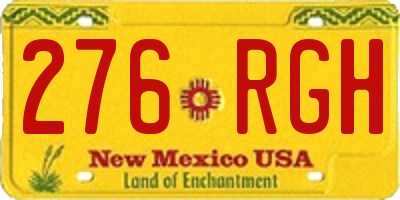 NM license plate 276RGH