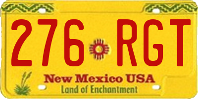 NM license plate 276RGT