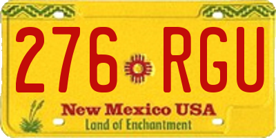NM license plate 276RGU