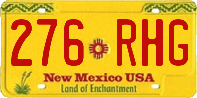 NM license plate 276RHG