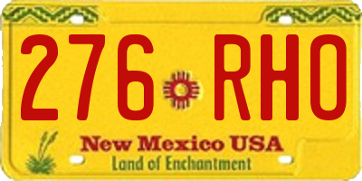 NM license plate 276RHO