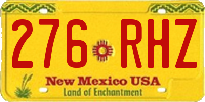 NM license plate 276RHZ