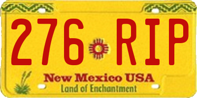 NM license plate 276RIP
