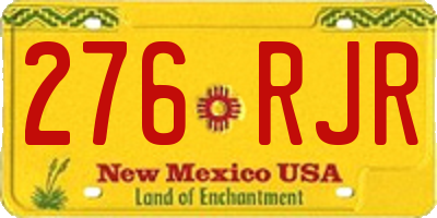 NM license plate 276RJR