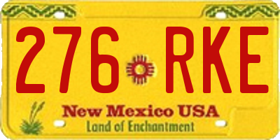NM license plate 276RKE