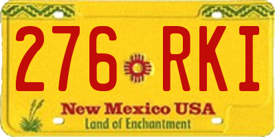 NM license plate 276RKI