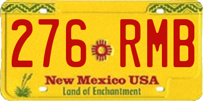NM license plate 276RMB