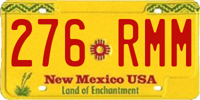 NM license plate 276RMM