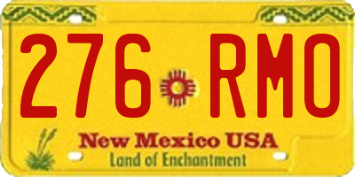 NM license plate 276RMO