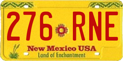 NM license plate 276RNE