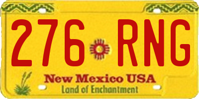 NM license plate 276RNG