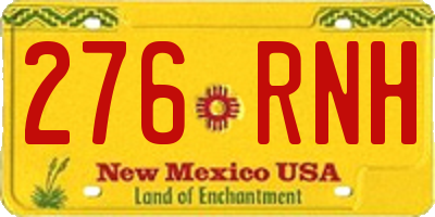 NM license plate 276RNH