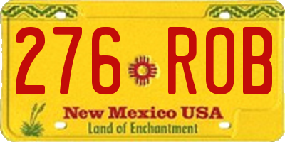NM license plate 276ROB