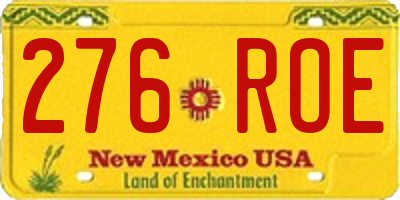 NM license plate 276ROE