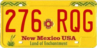 NM license plate 276RQG