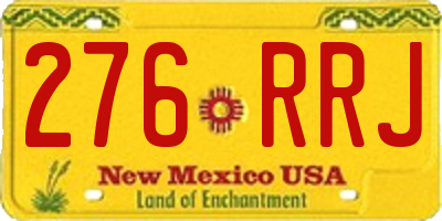 NM license plate 276RRJ