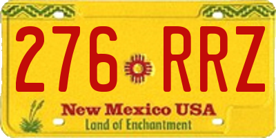 NM license plate 276RRZ