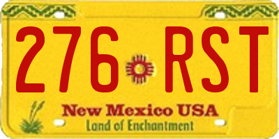 NM license plate 276RST