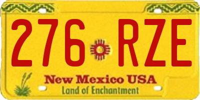 NM license plate 276RZE